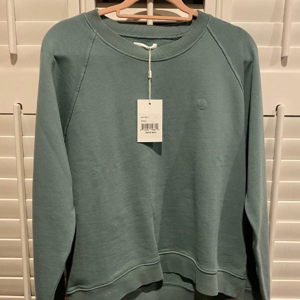 Anine Bing “AB” Crewneck Brand New Green